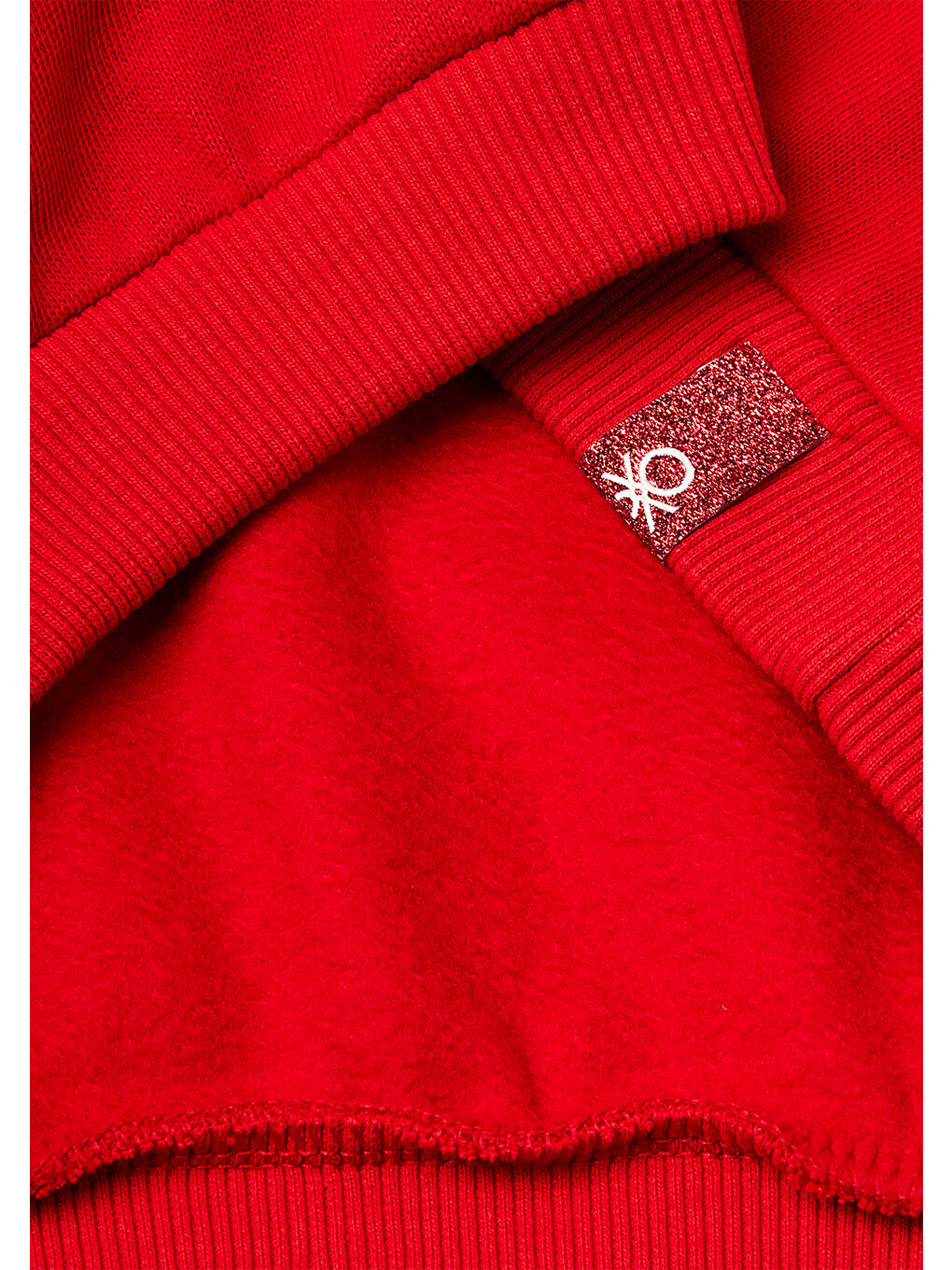 Kız Çocuk Kırmızı Önü Baskılı Logo Etiketi Detaylı Sweatshirt-2