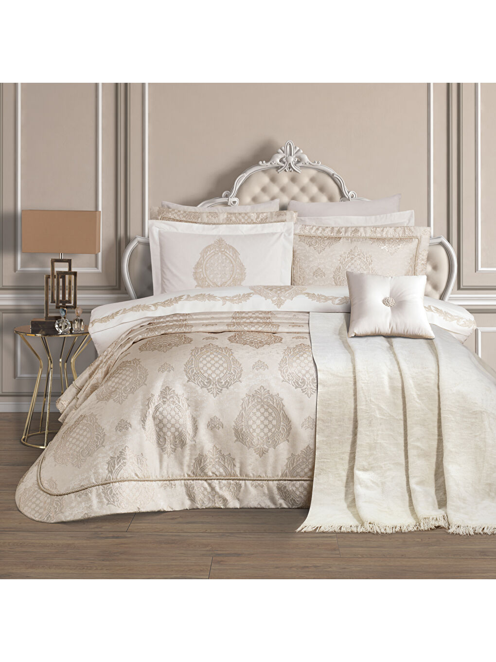 Sarı Home Premium 11 Parça Çeyiz Seti-Gold-7