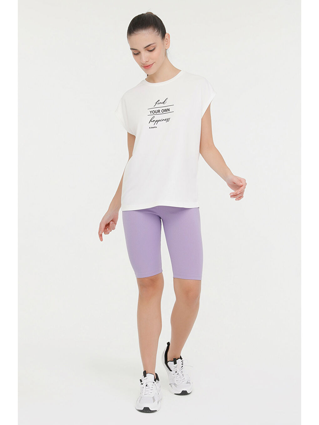 WL CLAUDIA 11P3004 4FX Beyaz Kadın Kısa Kol Tişört-2