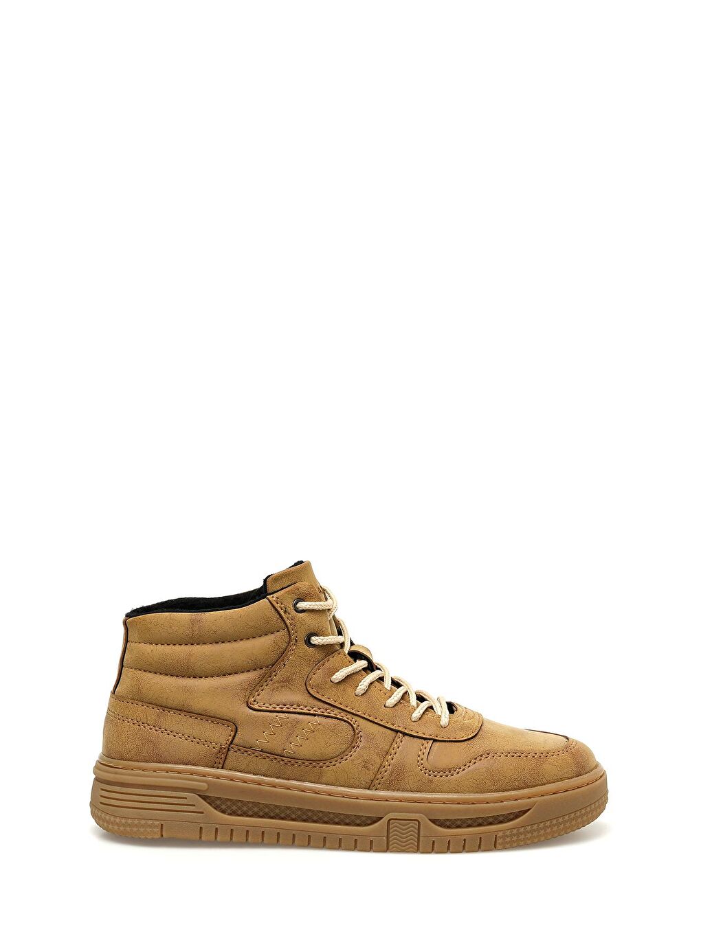 Kahverengi Camel Erkek High Sneaker-1