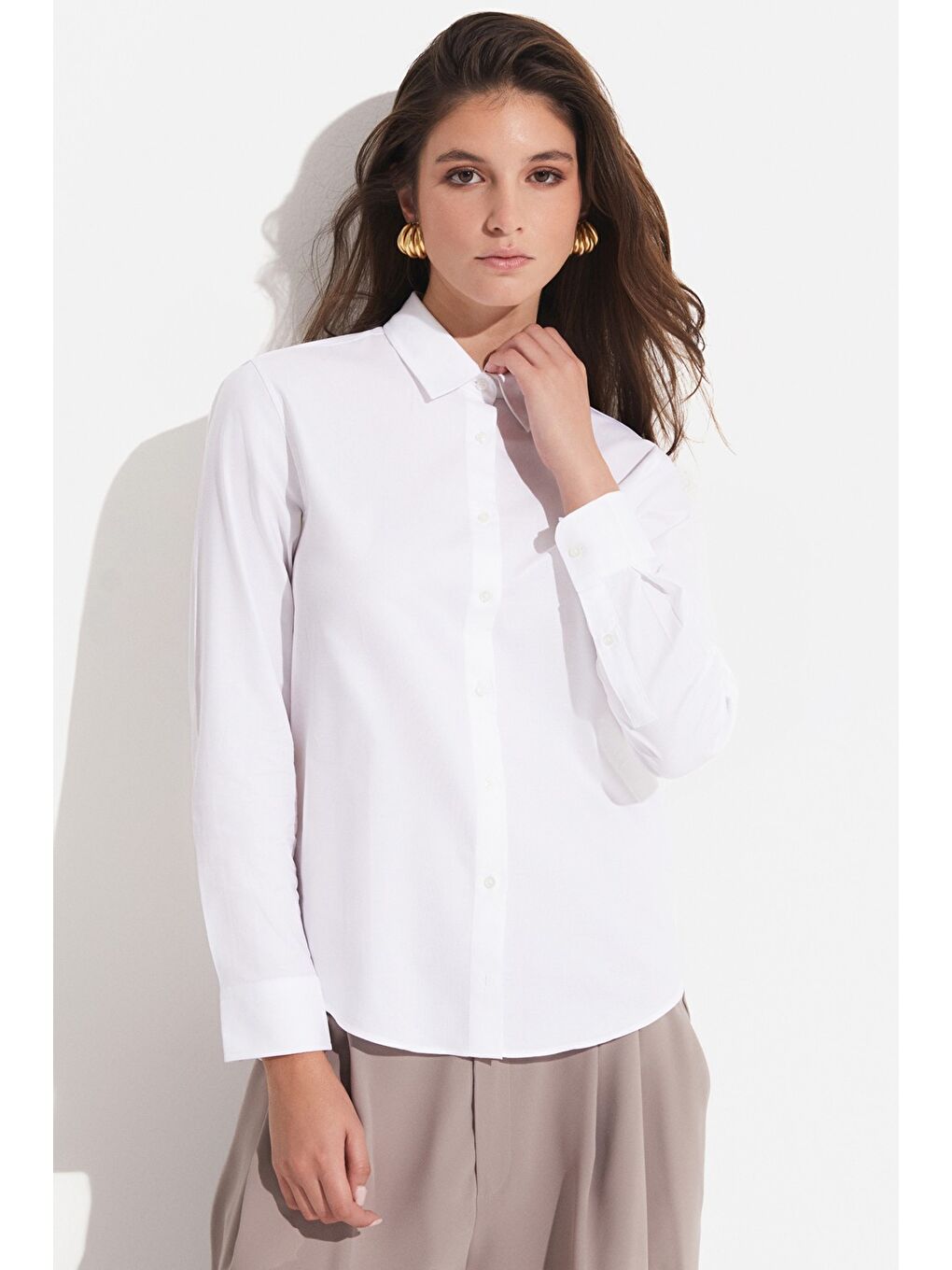 Beyaz Exclusive Pamuk Basic Gömlek