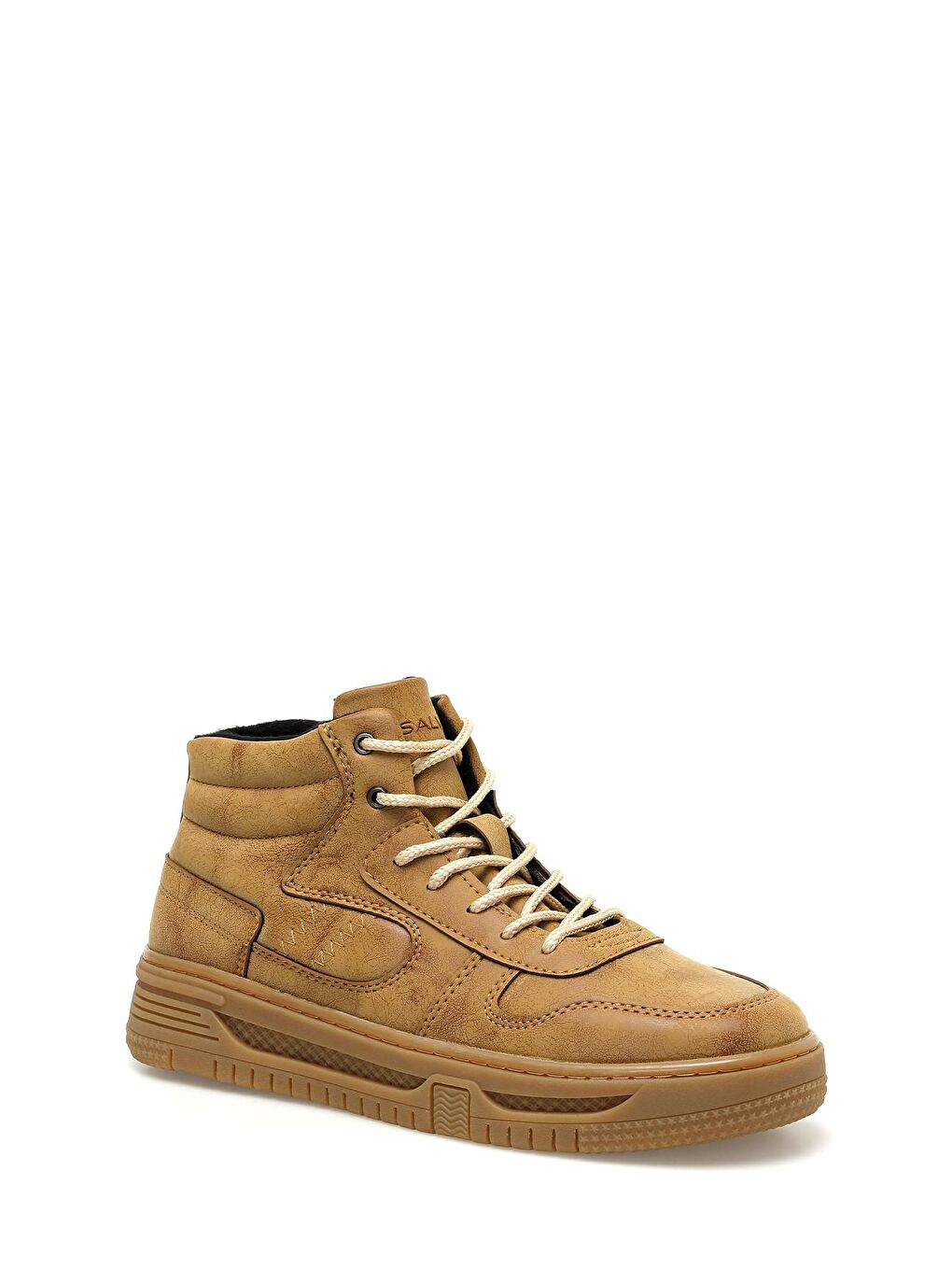 Kahverengi Camel Erkek High Sneaker-2