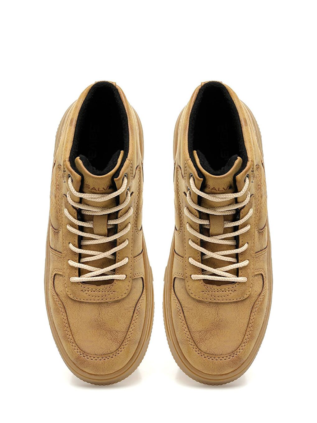 Kahverengi Camel Erkek High Sneaker-4