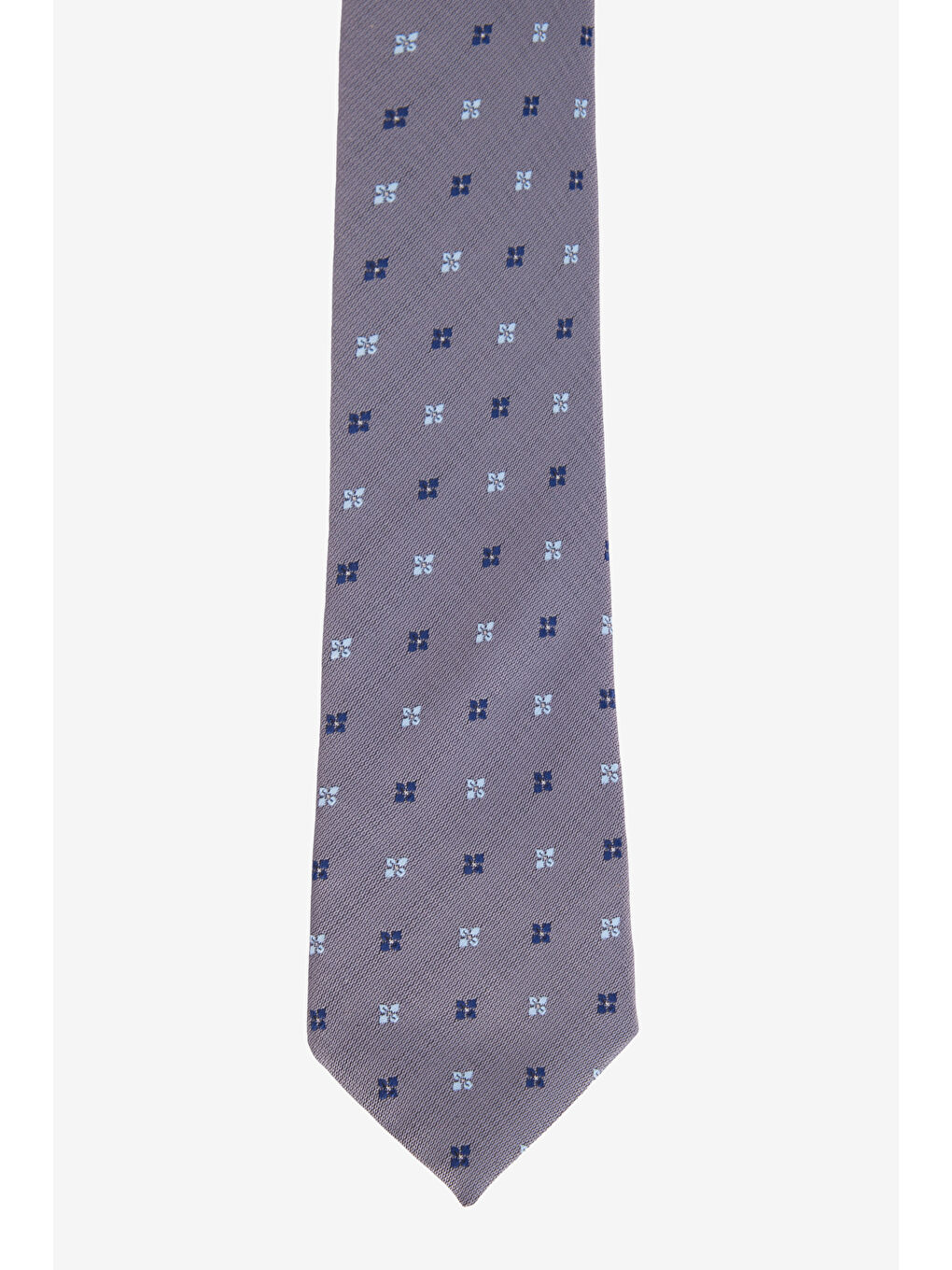 Erkek Gri-Mavi Desenli Kravat-1