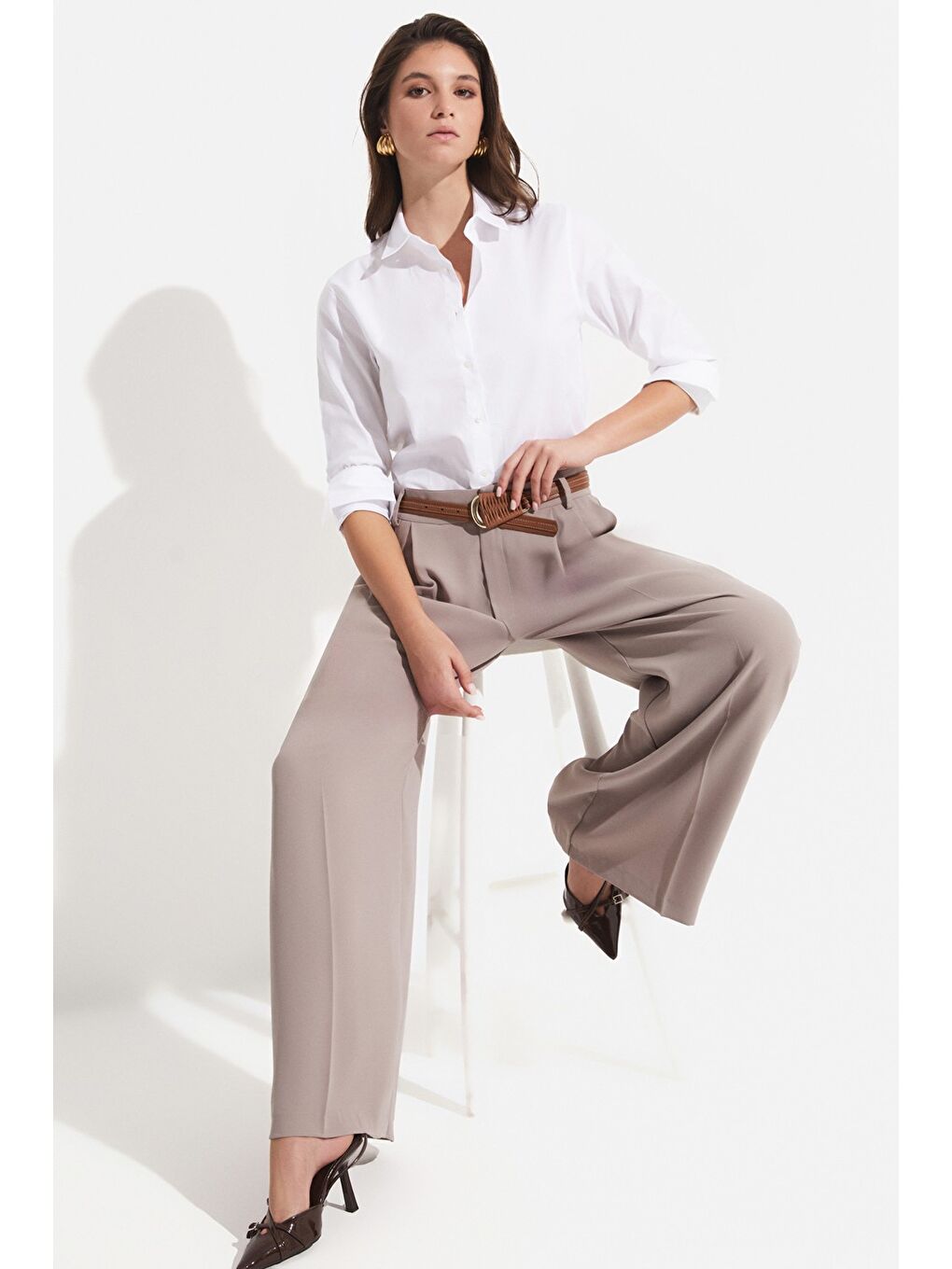 Beyaz Exclusive Pamuk Basic Gömlek-4