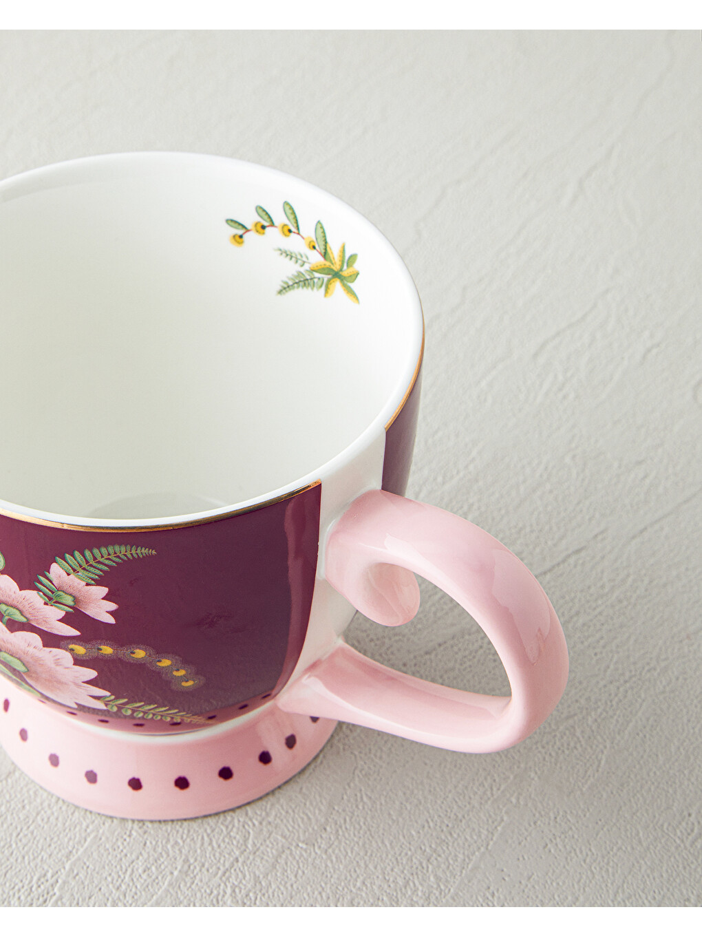 Loly New Bone China Kupa 460 ml Bordo-2