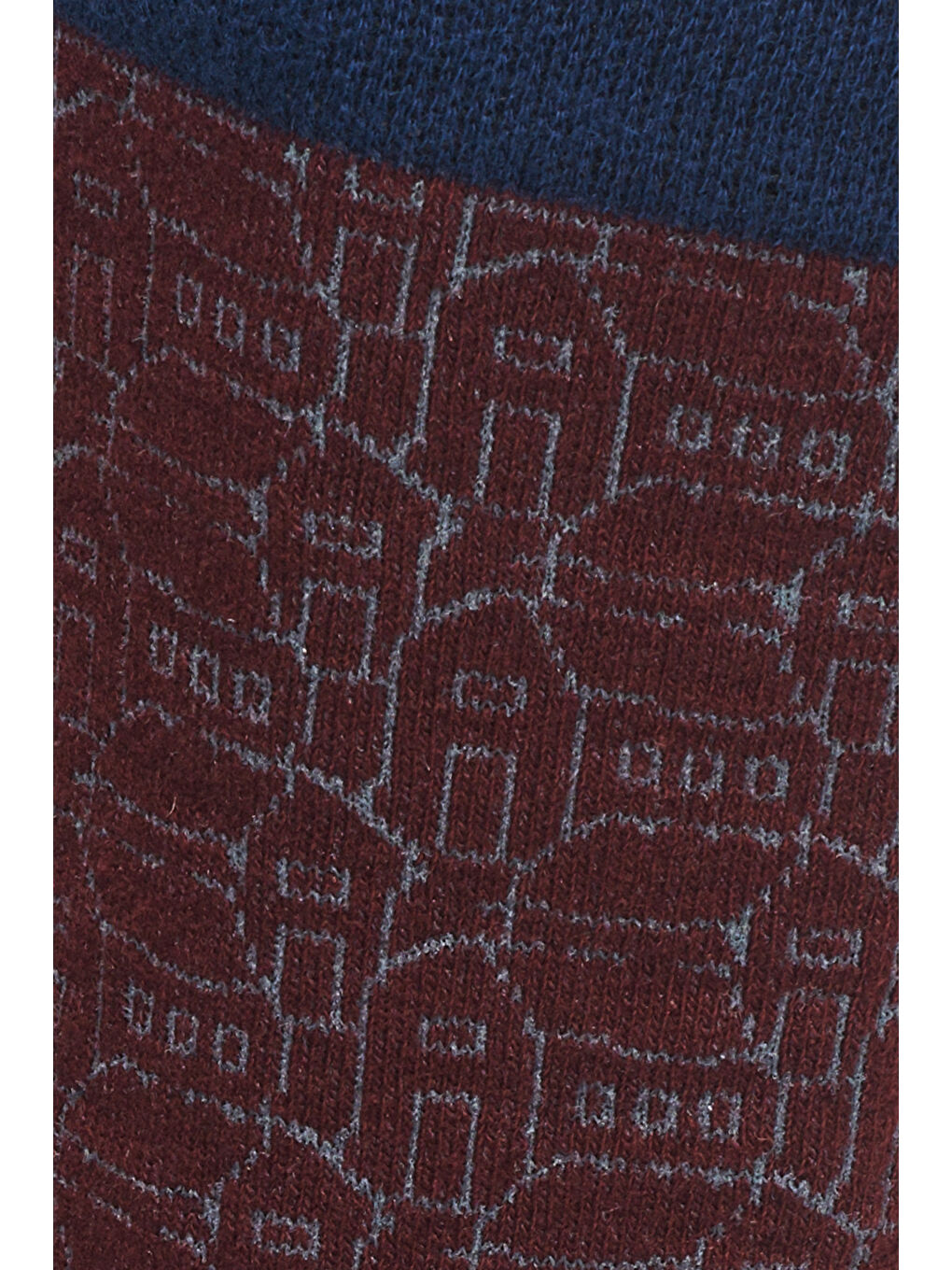 Erkek Bordo Desenli Çorap-1