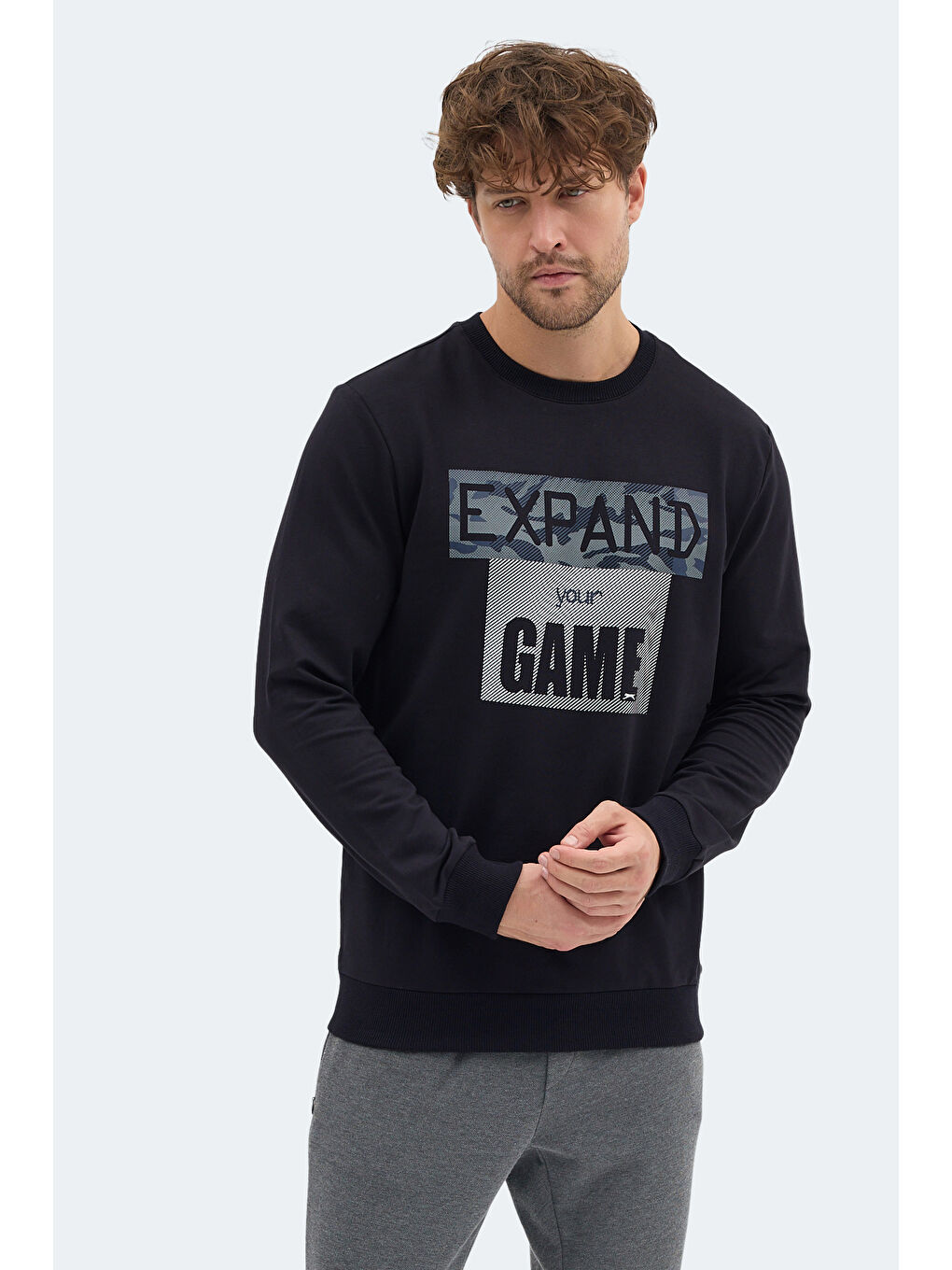 RUBIO Erkek Koyu Lacivert Sweatshırt-4