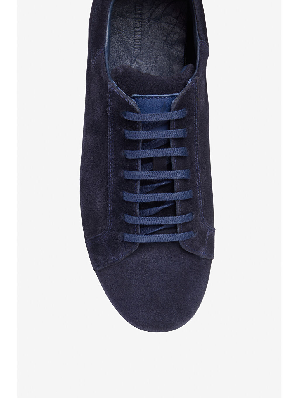 Erkek Lacivert %100 Deri Rahat Taban Sneaker Spor Ayakkabı-2