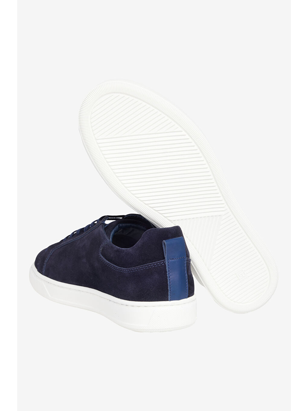 Erkek Lacivert %100 Deri Rahat Taban Sneaker Spor Ayakkabı-3