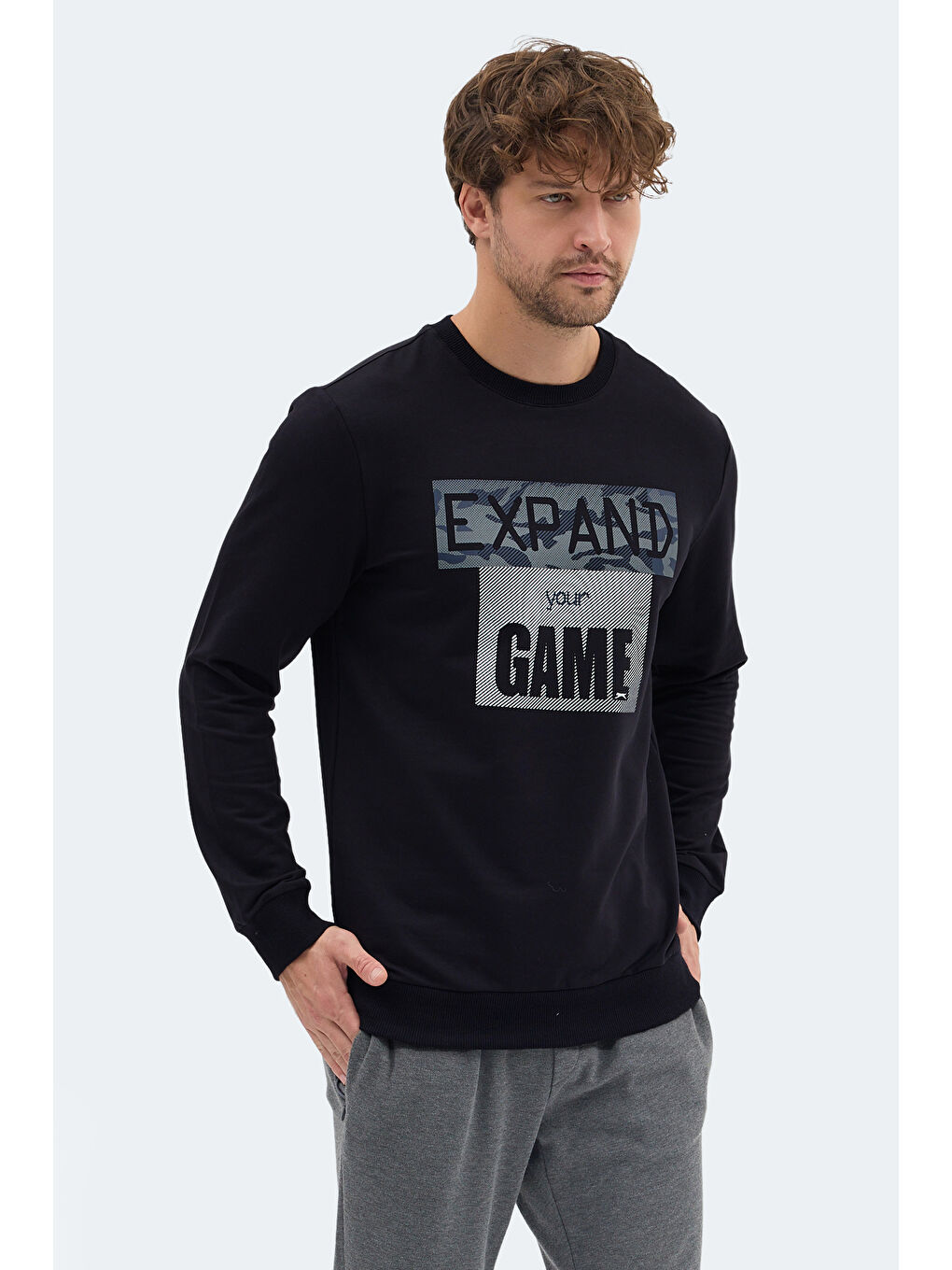 RUBIO Erkek Koyu Lacivert Sweatshırt-5