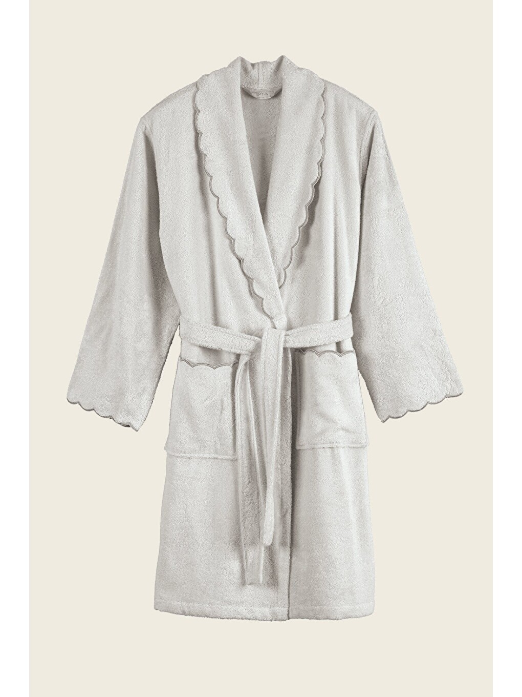 Gri Lindy Bambu Kadın Bornoz Cool Gray
