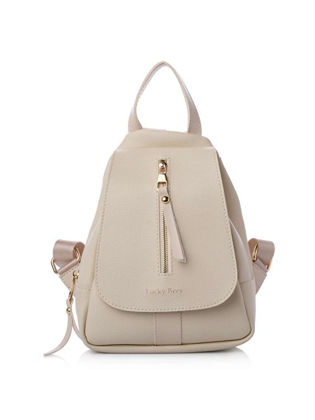 Ekru Desenli Kadın Sırt Çantası-1