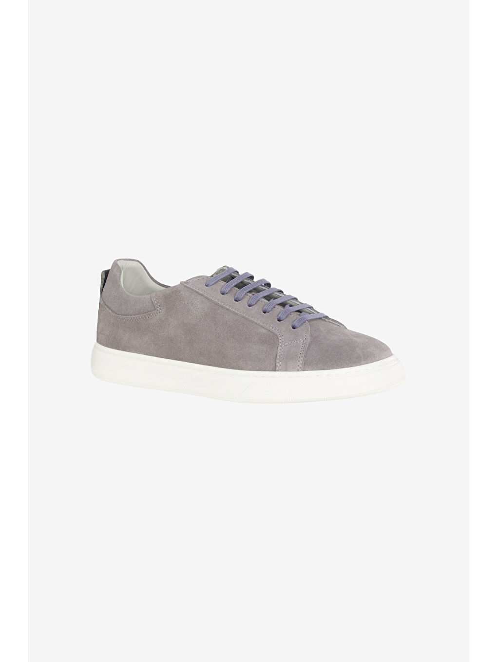 Erkek Gri %100 Deri Rahat Taban Sneaker Spor Ayakkabı-1