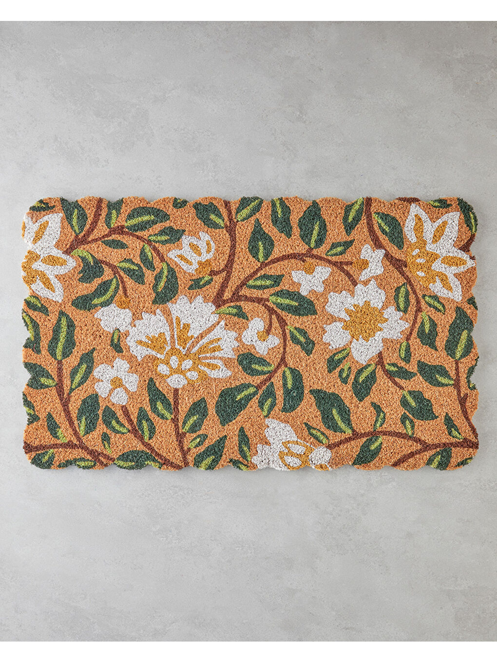 Beyaz Caroline Kapı Önü Paspası 45x75 cm Multicolor