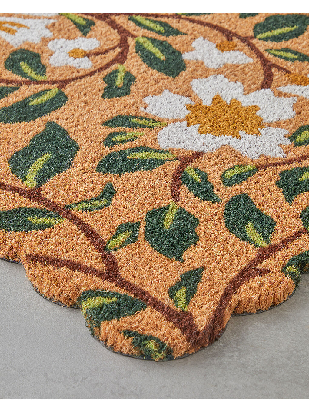 Beyaz Caroline Kapı Önü Paspası 45x75 cm Multicolor-1