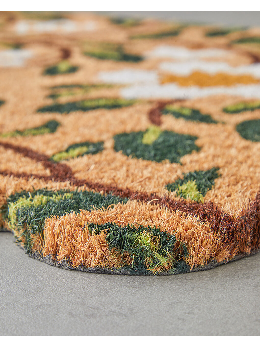 Beyaz Caroline Kapı Önü Paspası 45x75 cm Multicolor-2