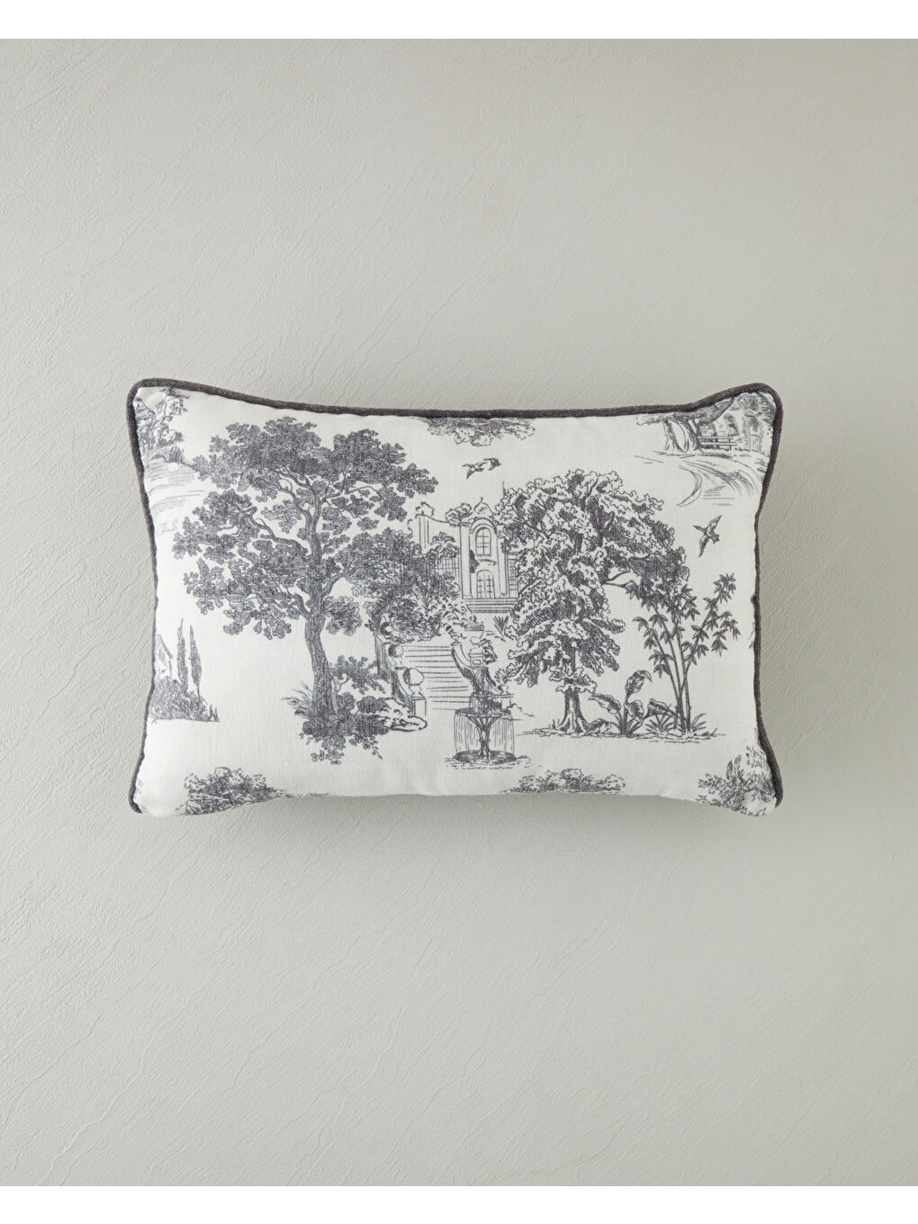 Morava Dolgulu Kırlent 35x50 cm Siyah - Beyaz