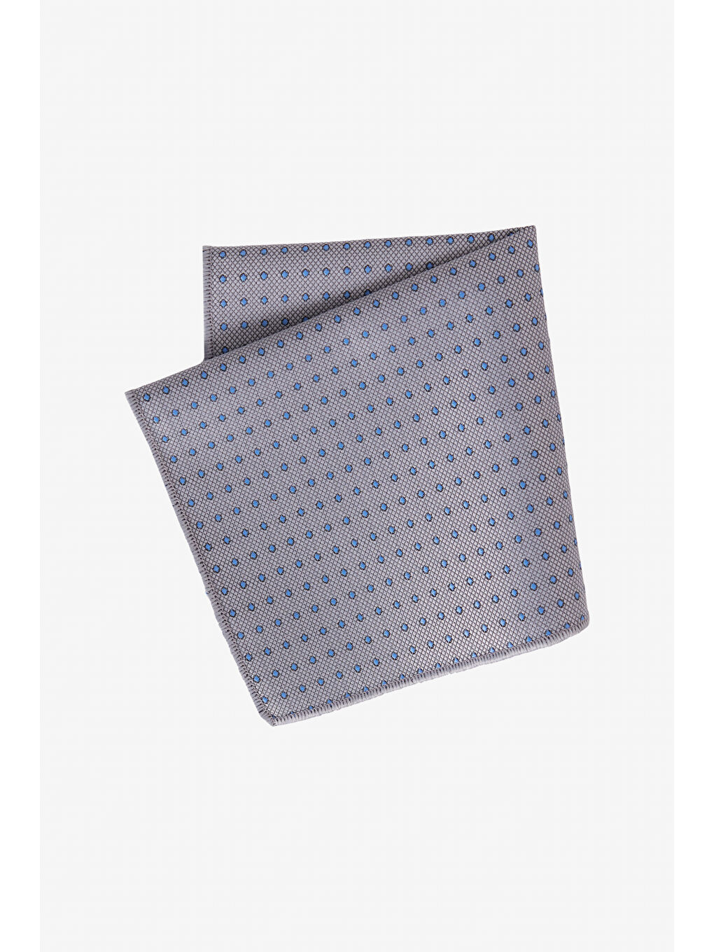 Erkek Gri-Mavi Kravat-Mendil Set-1