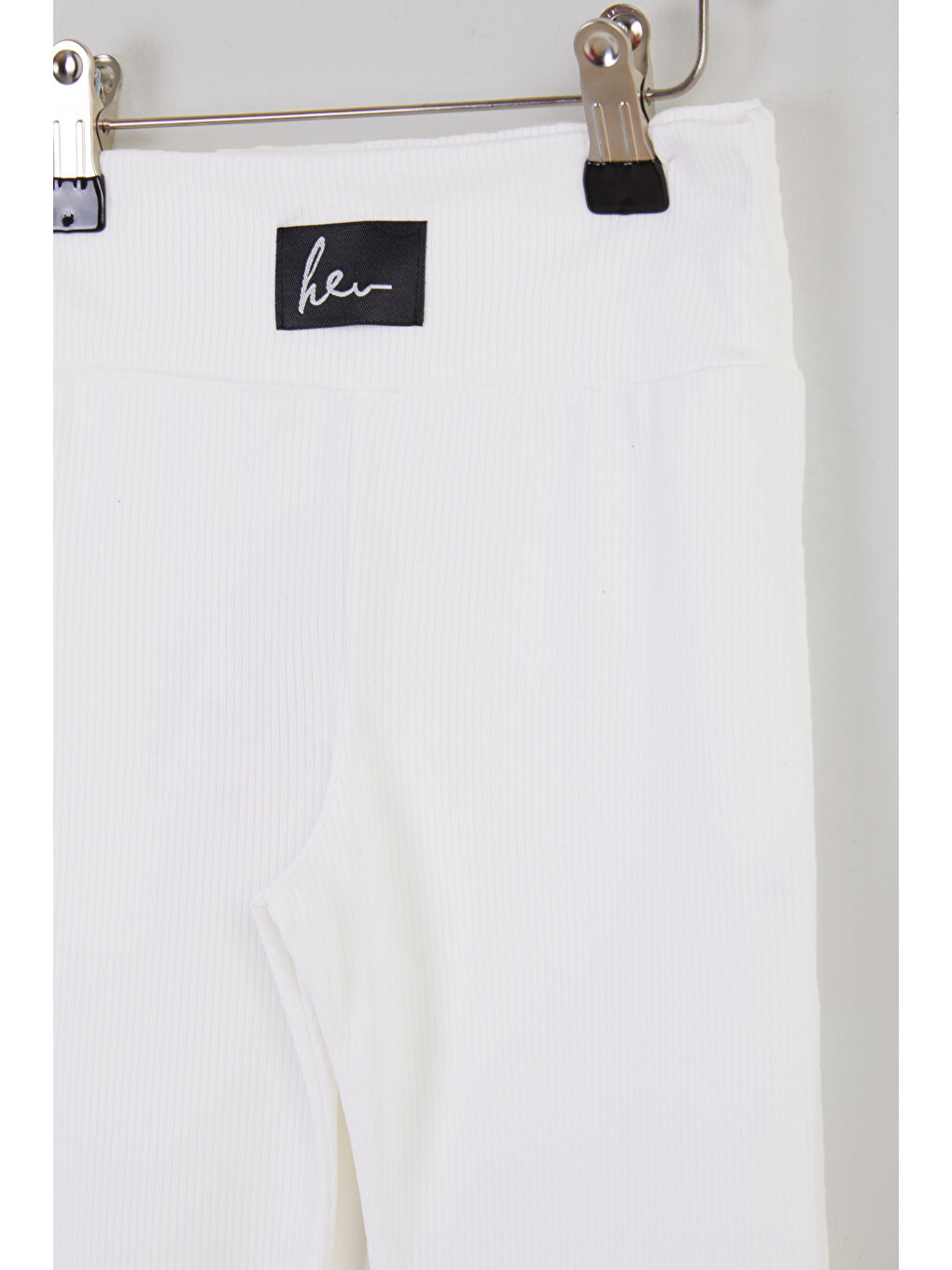 Kız Çocuk Beyaz İspanyol Paça Tayt - 25508-1