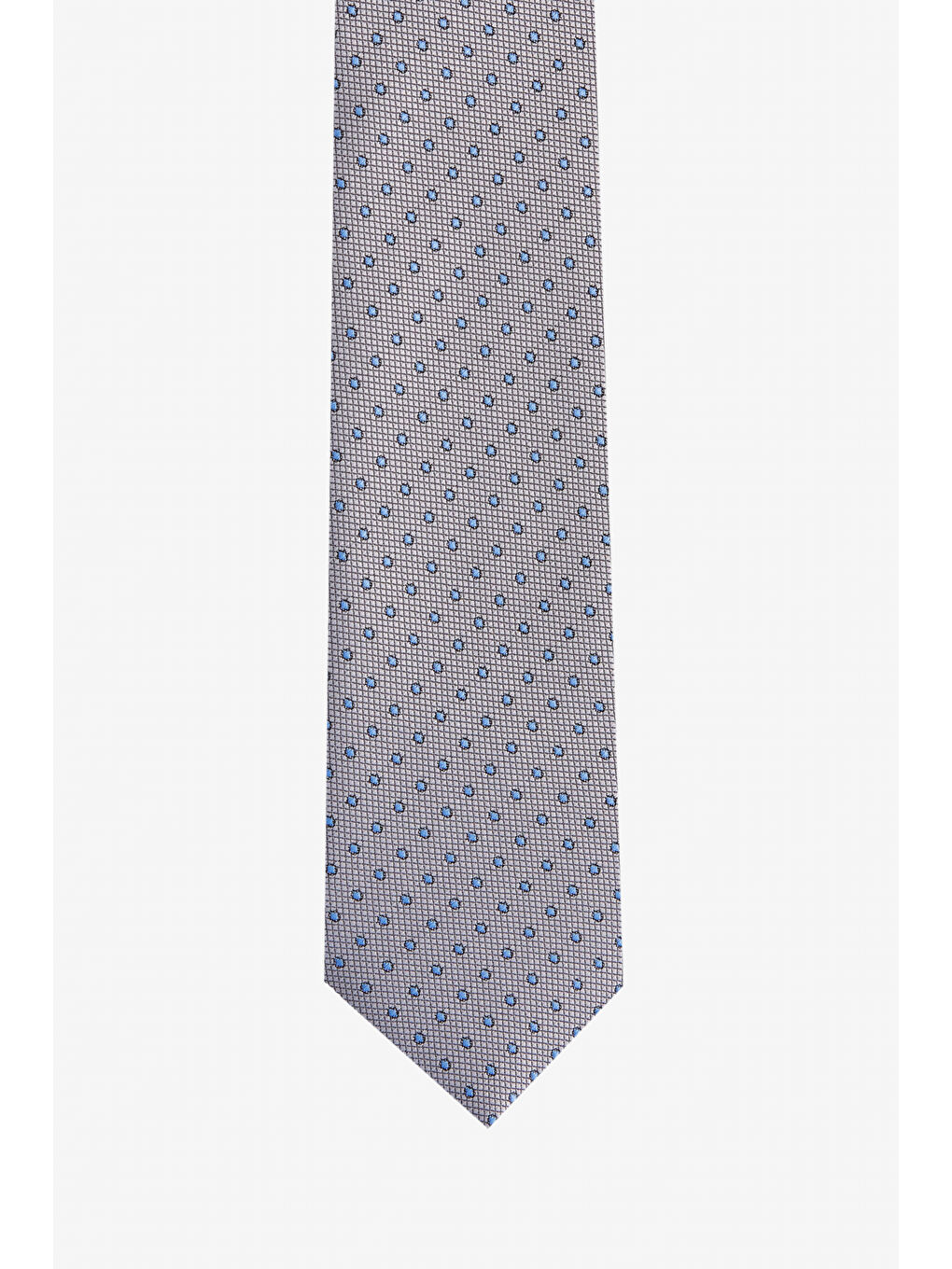 Erkek Gri-Mavi Kravat-Mendil Set-2