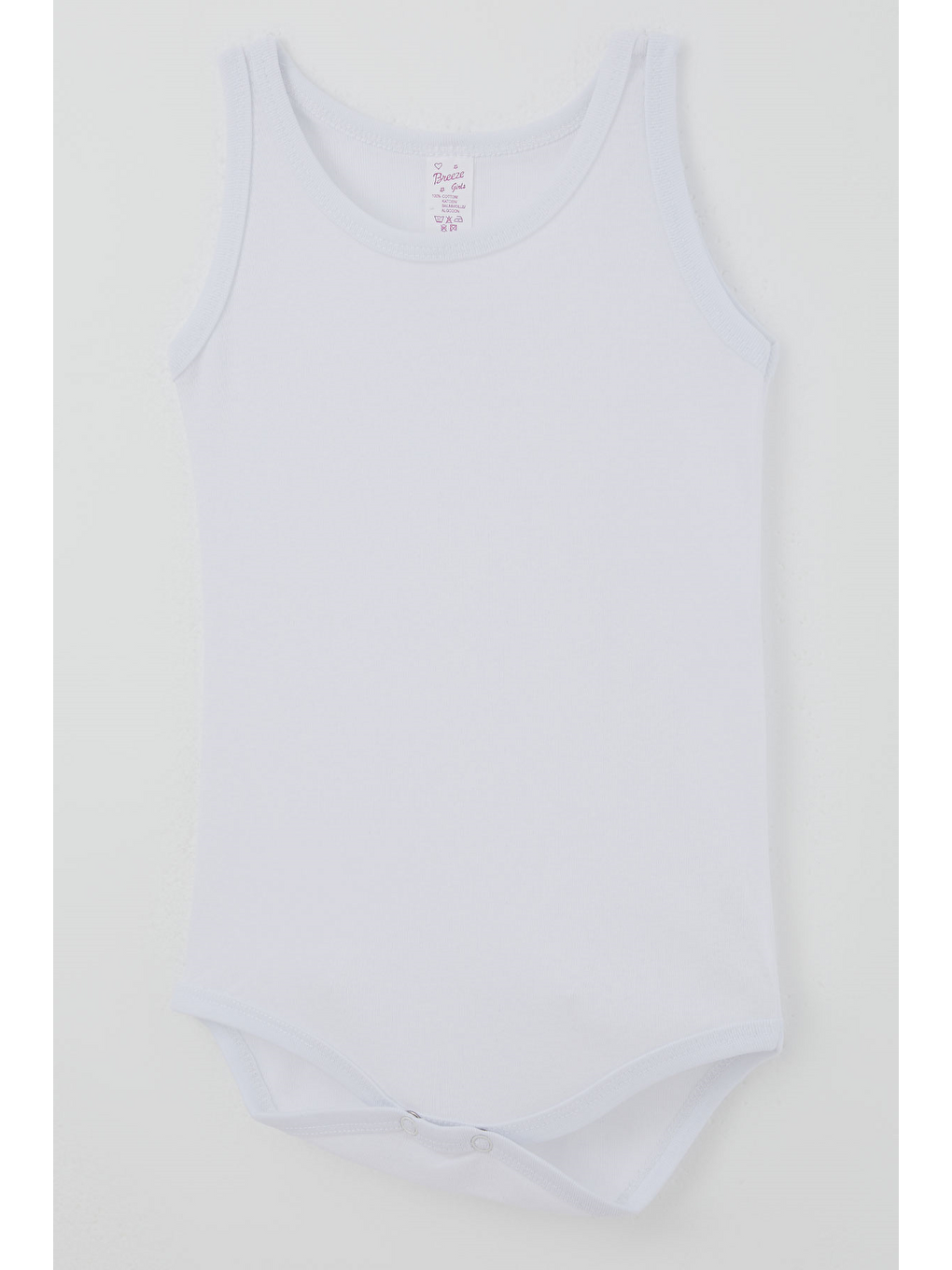 Kız Çocuk Çıtçıtlı Atlet Zıbın Body Basic Beyaz (1-3 Yaş)-2