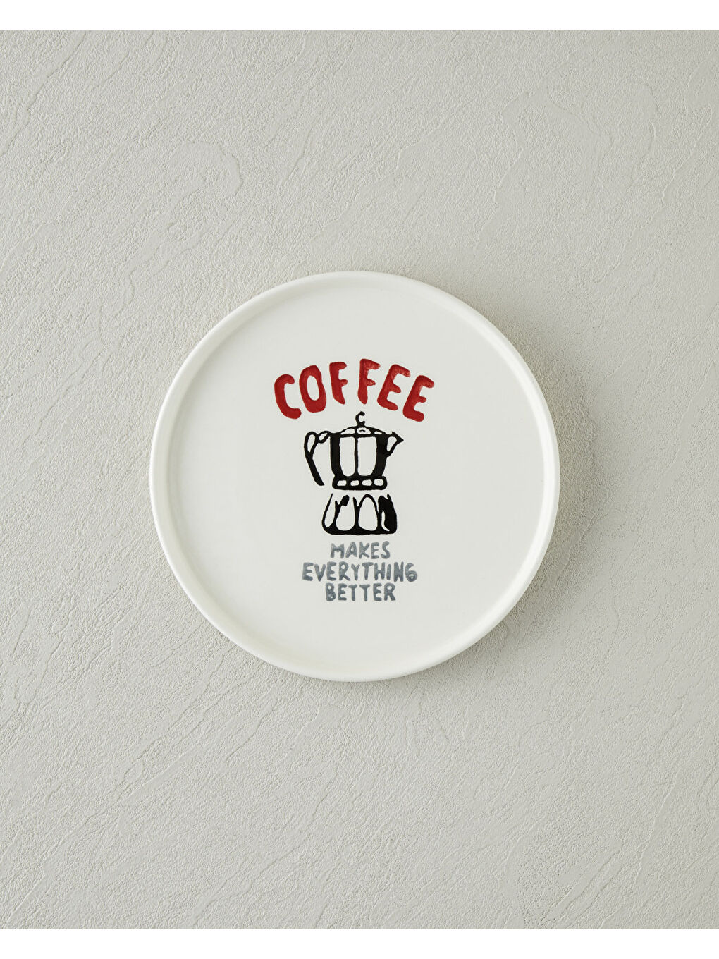 Bistro Seramik 4'lü Pasta Seti 20 cm Kırmızı-Siyah-2