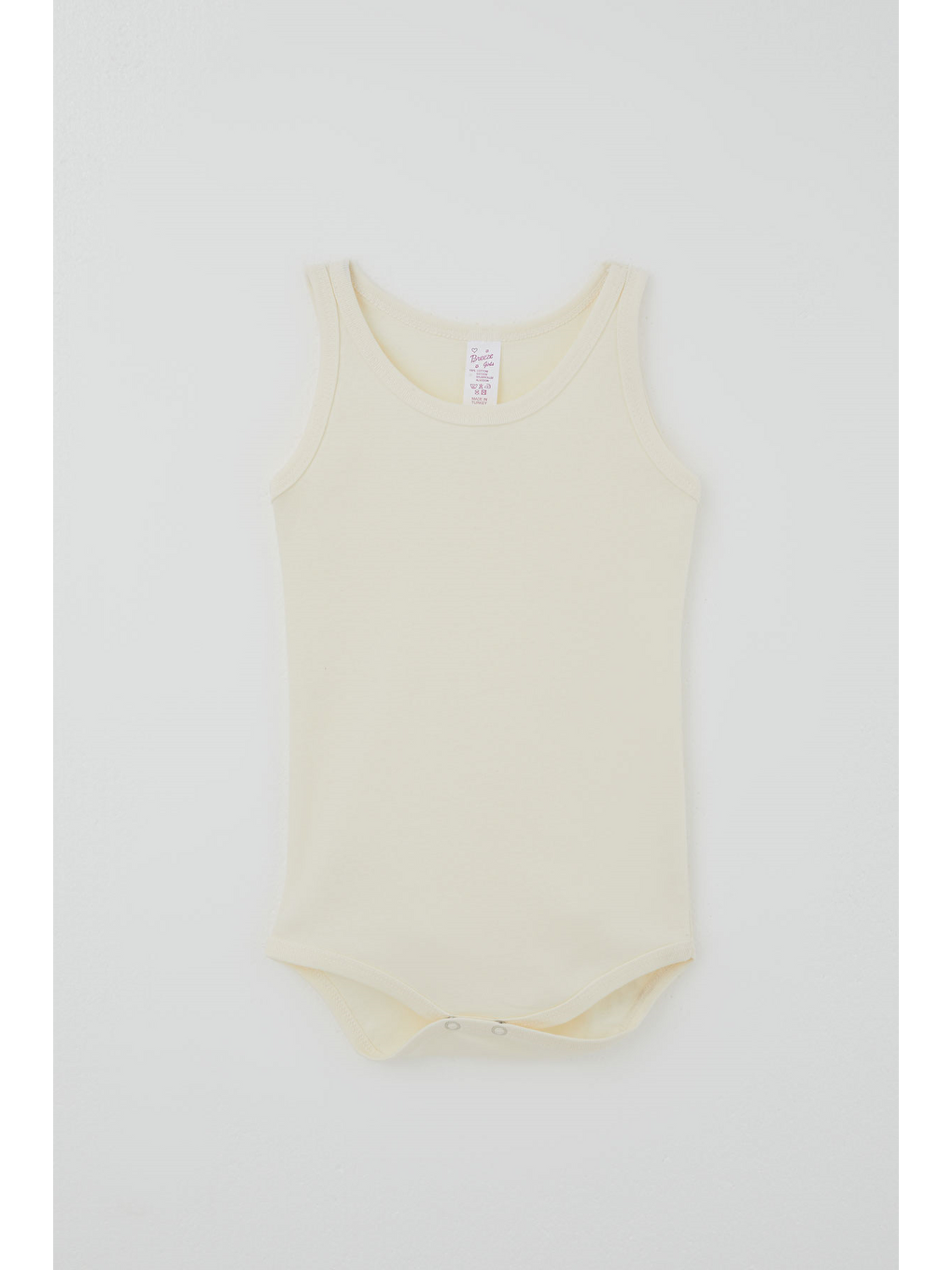 Ekru Kız Çocuk Çıtçıtlı Atlet Zıbın Body Basic Krem (1-3 Yaş)