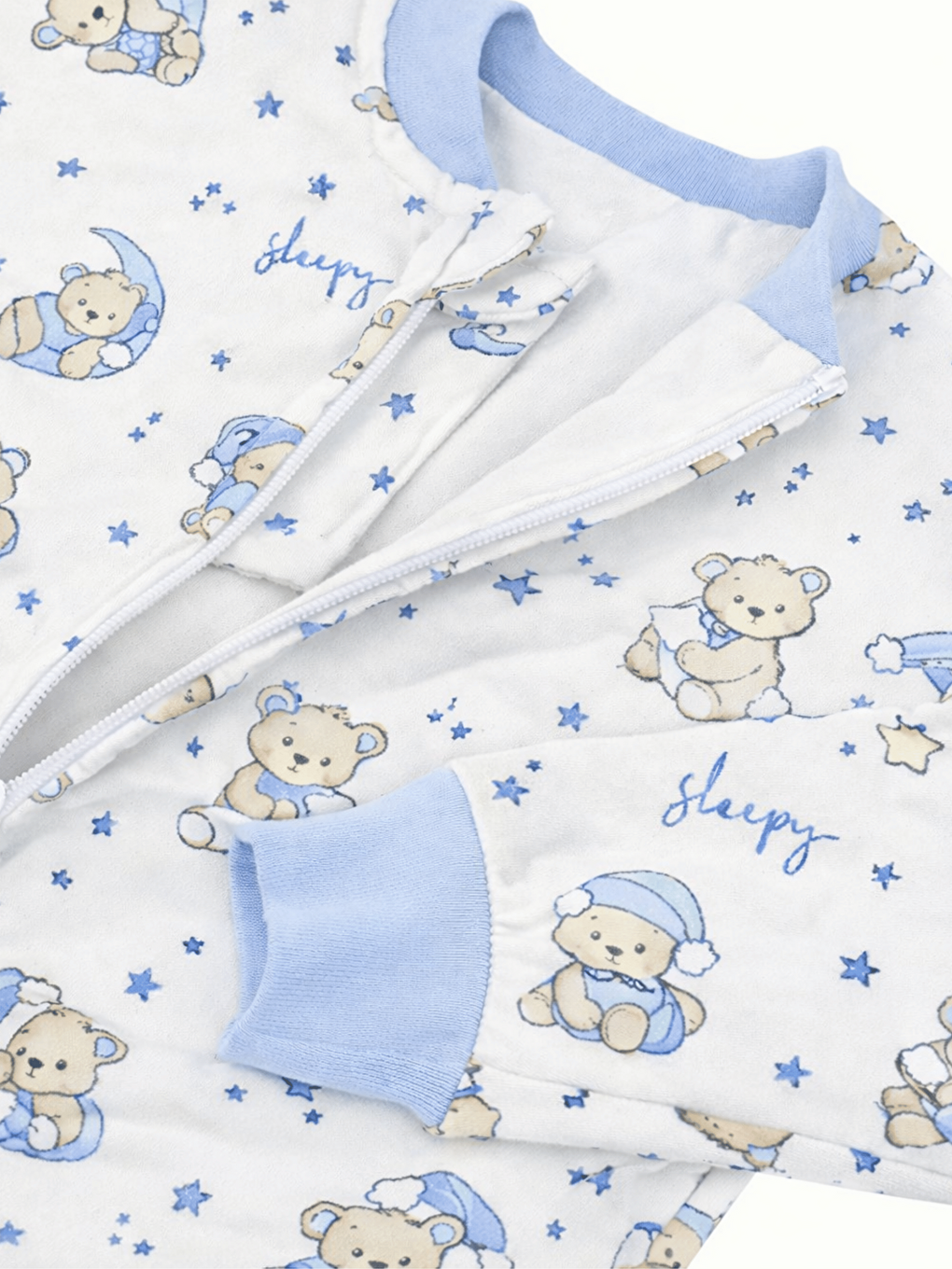 Mavi Bisiklet Yaka Erkek Bebek Pazen Uyku Tulumu 1 Tog-2