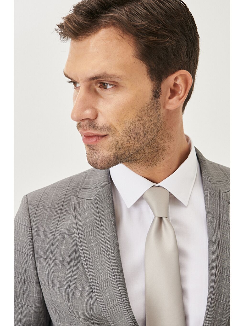 Erkek Gri Slim Fit Takım Elbise-2