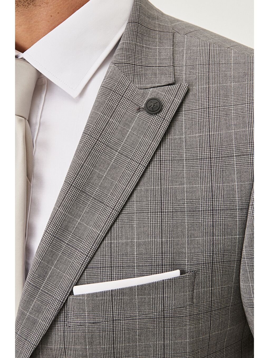 Erkek Gri Slim Fit Takım Elbise-3