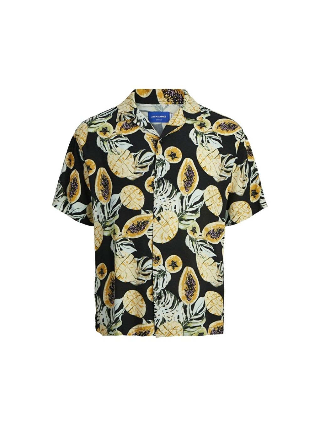Jack & Jones Luke Tampa Aop Erkek Siyah Klasik Yaka Gömlek