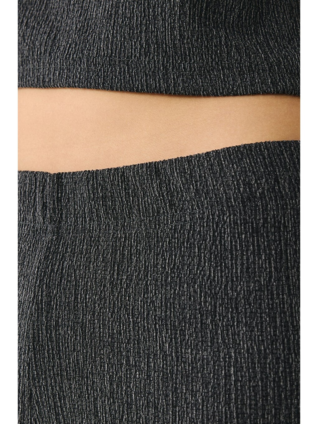 Comfort Dokulu Natural Pijama Takım 9160 Siyah-3