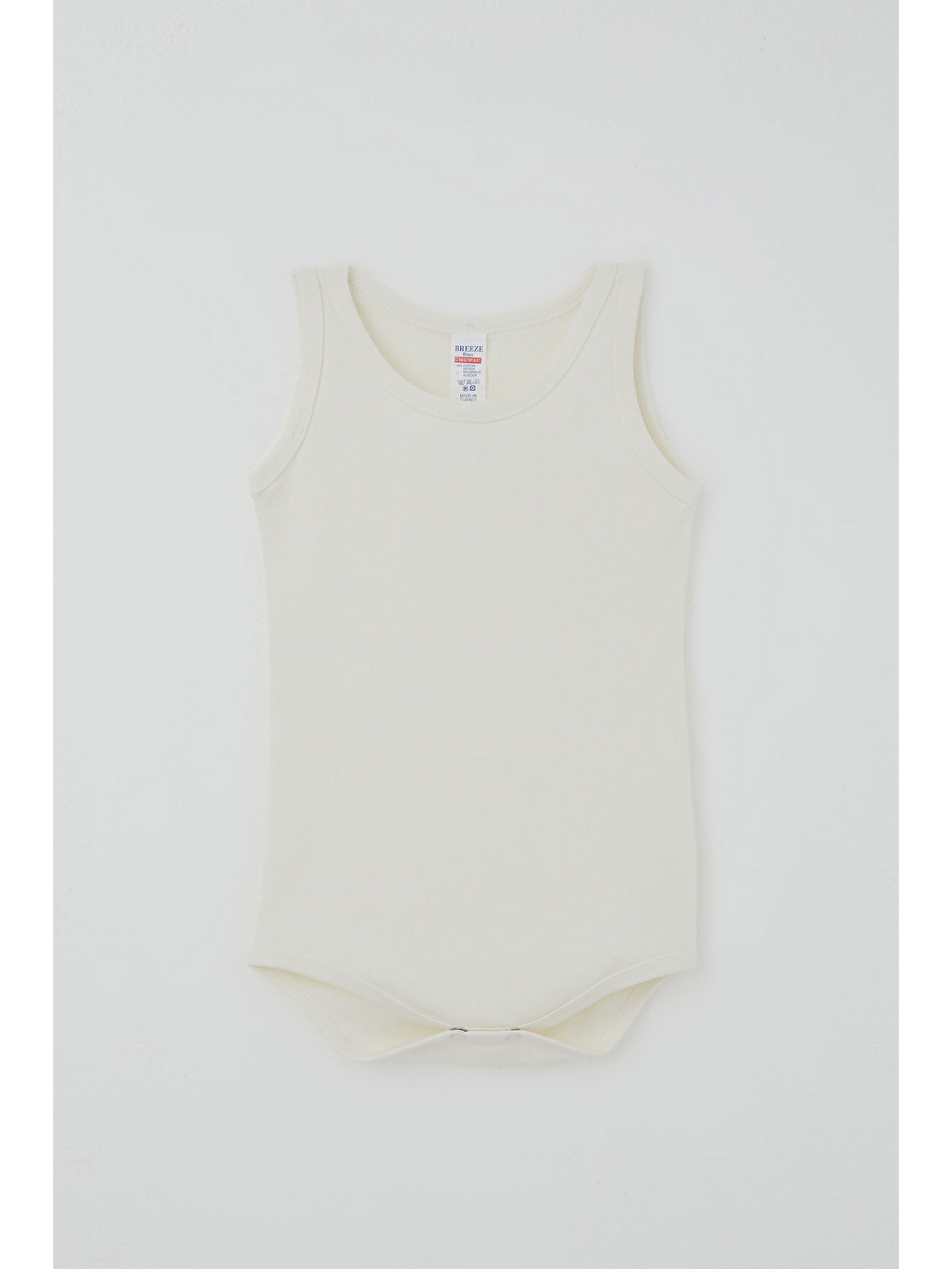 Erkek Çocuk Çıtçıtlı Atlet Zıbın Body Basic Ekru (1-3 Yaş)
