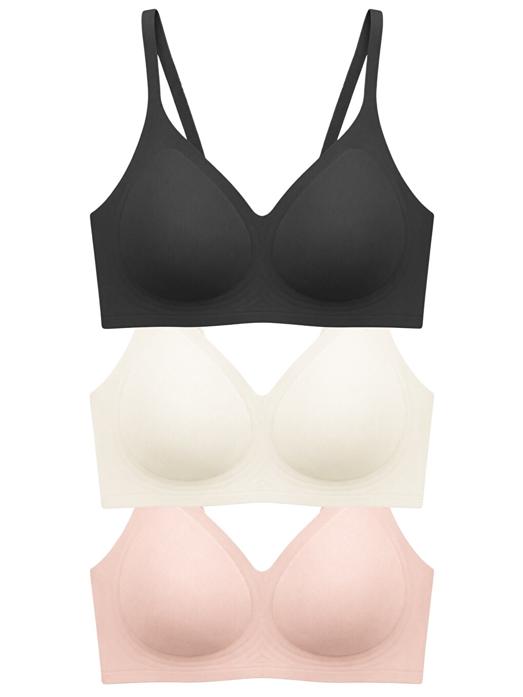 Karışık Seamless Bra - Aurea | Lazer Kesim Dikişsiz Kontur Detaylı Balensiz Kadın Sütyen 3'lü Paket-2