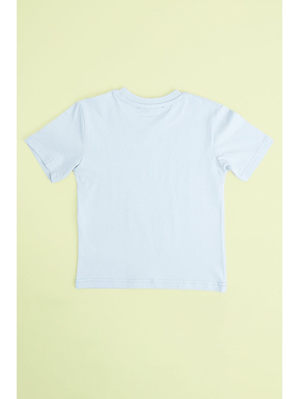 Gri Basketbaal Baskılı Bisiklet Yaka Erkek Çocuk Tişört-1