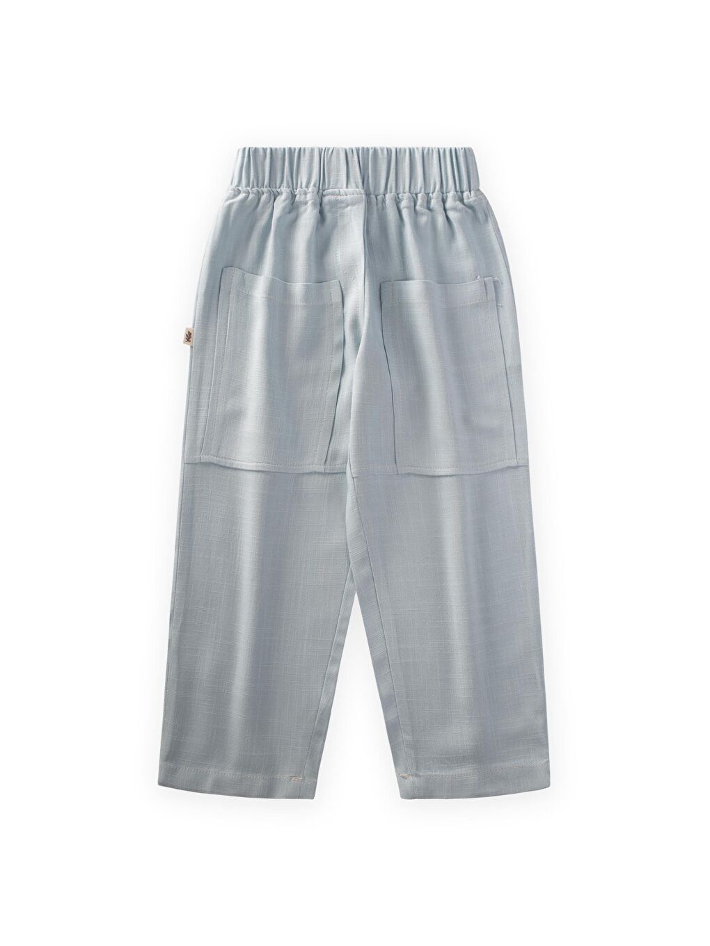Mavi Kız Çocuk Keten Pantolon