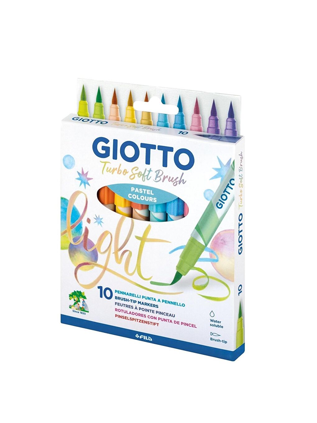 Turbo Soft Brush Pastel Marker Fırça Uçlu Kalem 10 Renk (F426900) (FLA1)-1