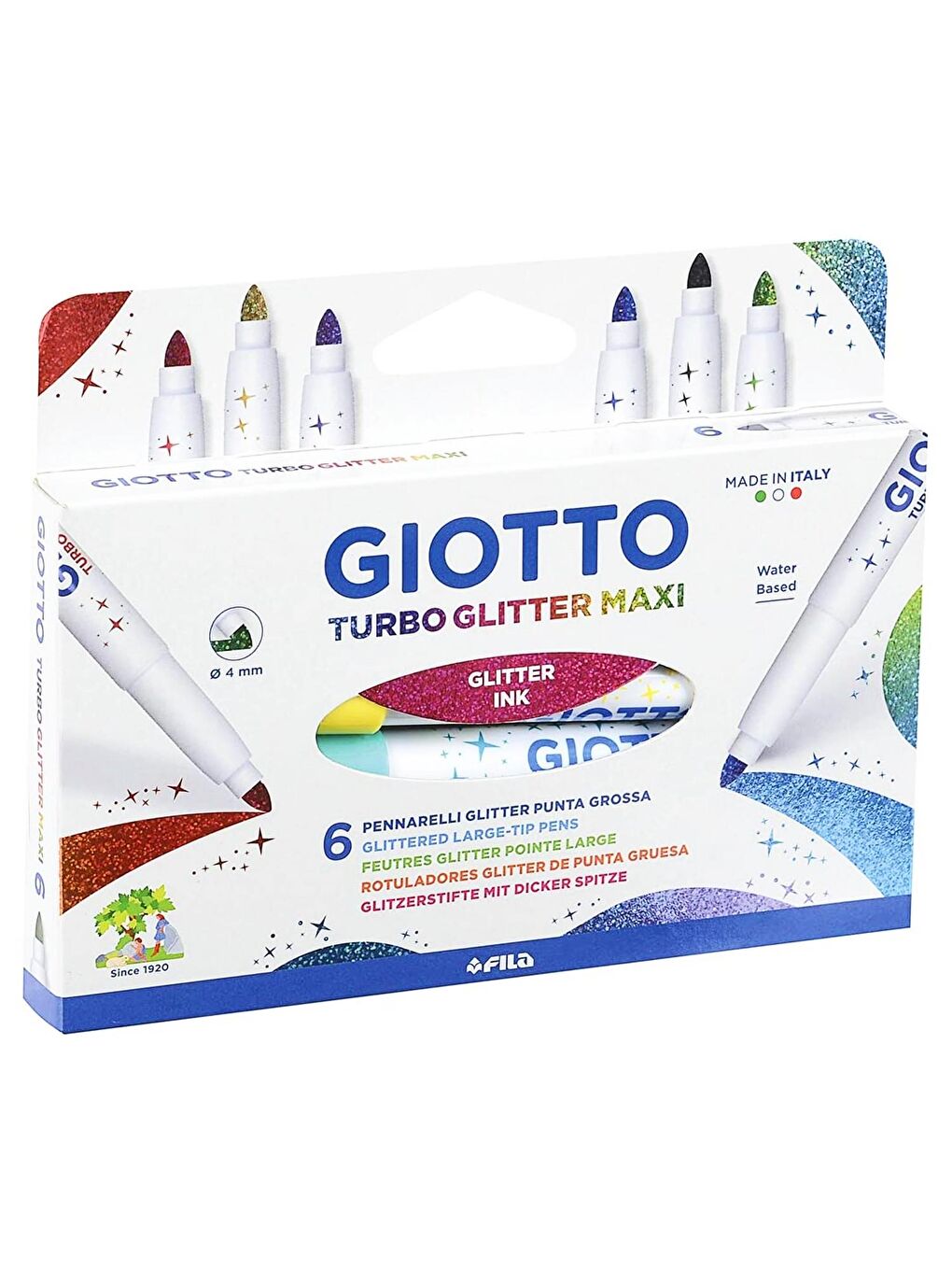 Turbo Glitter Maxi Kalın Uç Keçeli Kalem 6 Renk (F426600)