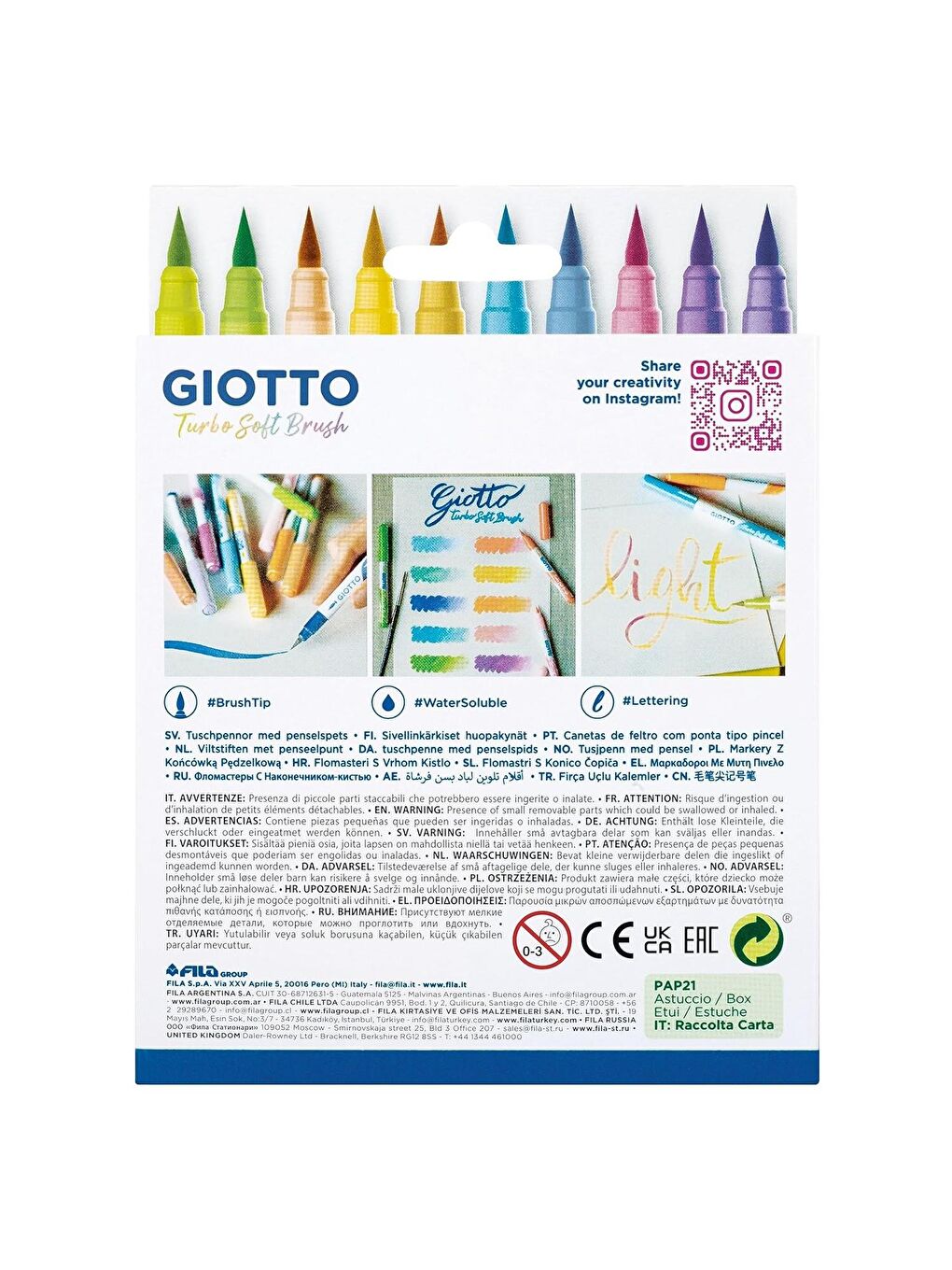 Turbo Soft Brush Pastel Marker Fırça Uçlu Kalem 10 Renk (F426900) (FLA1)-4