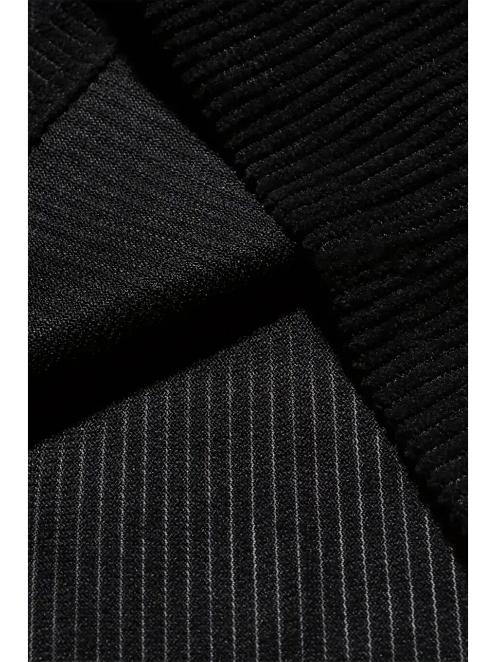 Siyah Linno Kapaklı Çift Cepli Fitilli Erkek Kadife Gömlek-1