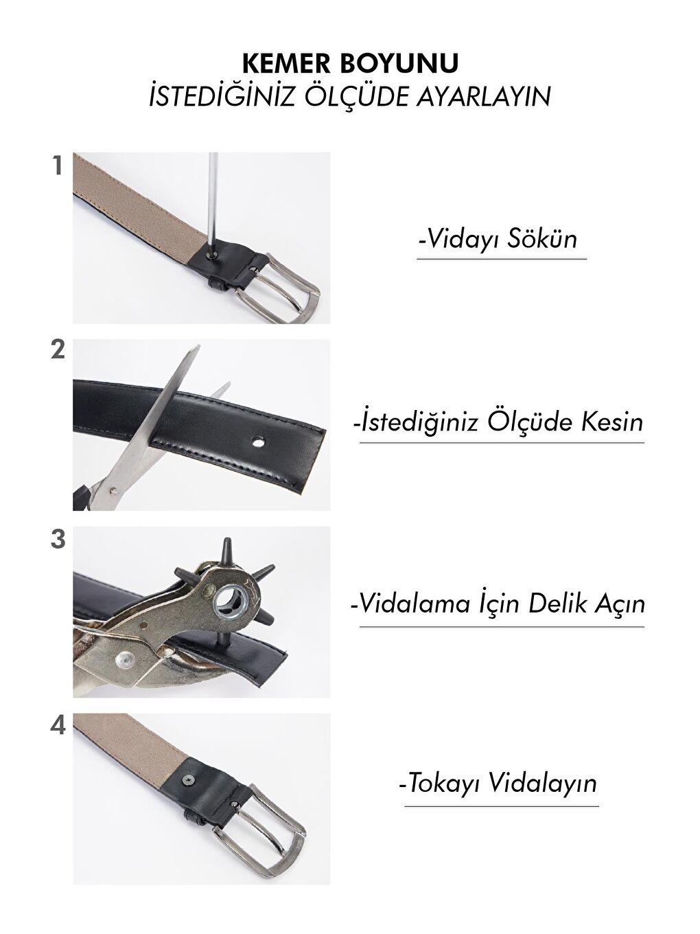 Erkek 2'Li Set 4 Cm Spor Siyah Kemer-4