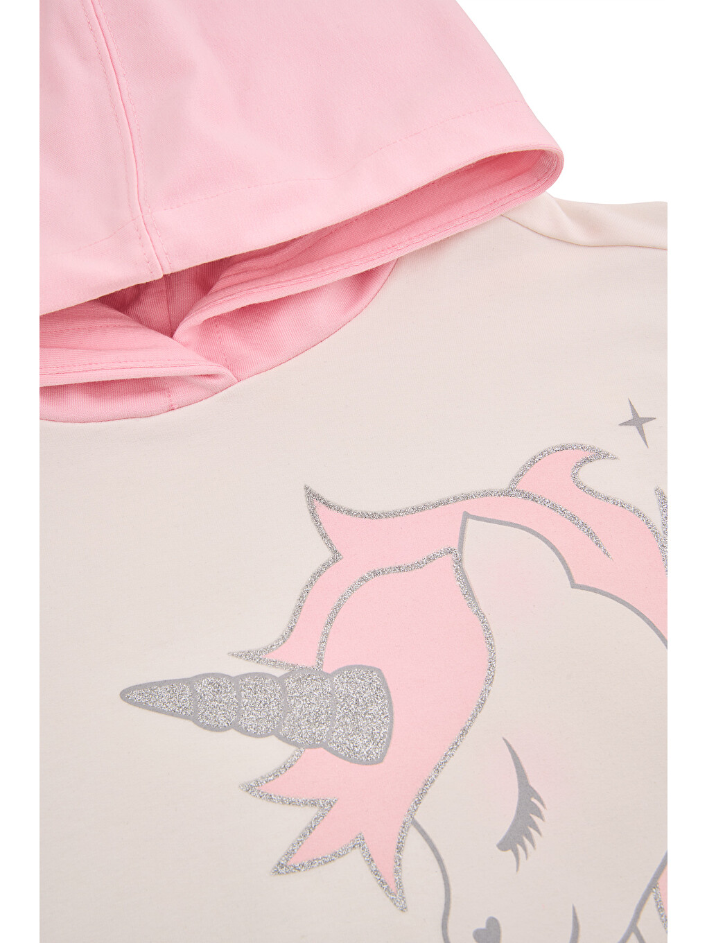 Desenli Modal Elastan Eşofman Takımı 2-6 Yaş Pembe-3