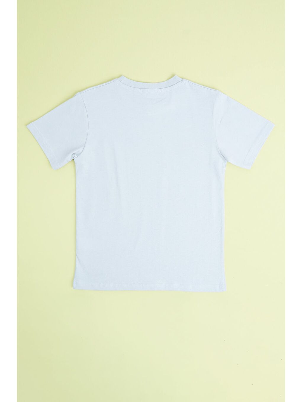 Gri Yazı Baskılı Bisiklet Yaka Erkek Çocuk Tişört-1