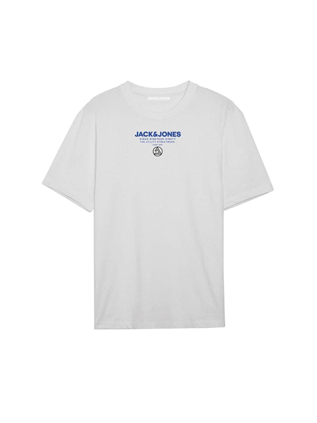 Typo Erkek Beyaz Bisiklet Yaka Tişört