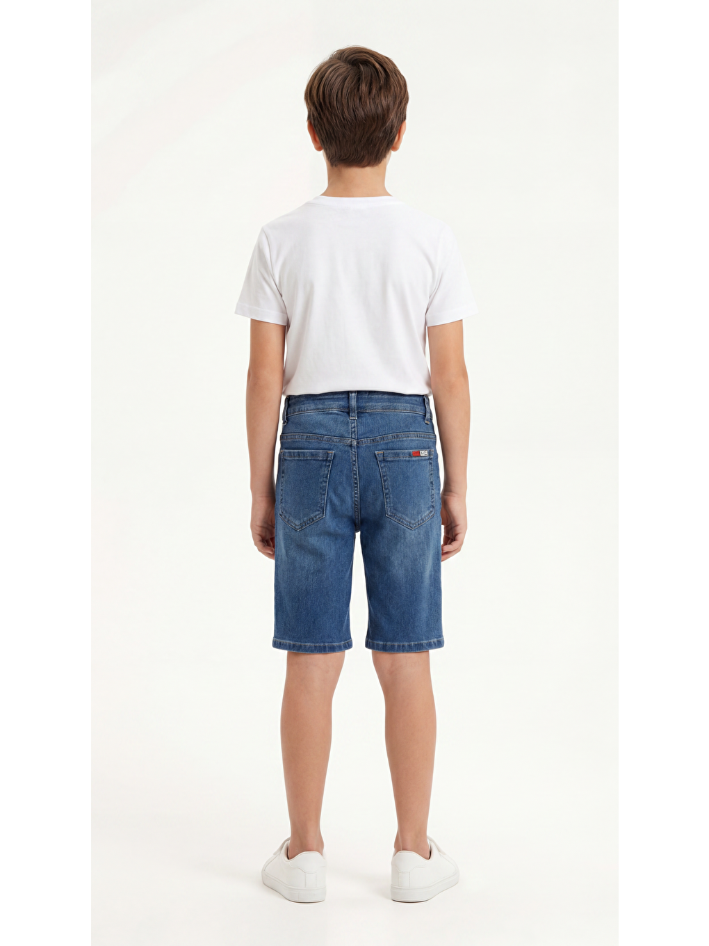 Lacivert Basic Erkek Çocuk Jean Şort-3