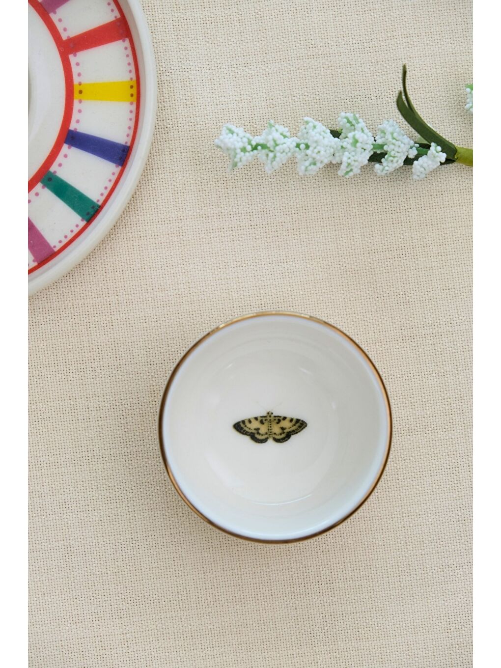 Karışık Kelebek Altın Yaldızlı İstifli Kase 6x2cm 30cc Tekli-1