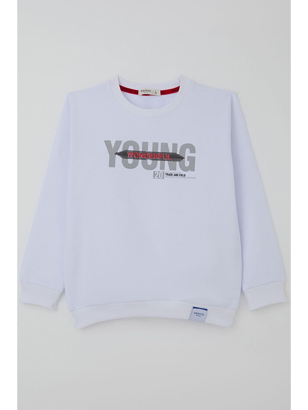 Erkek Çocuk Sweatshirt Yazı Baskılı Beyaz (8-14 Yaş)-2