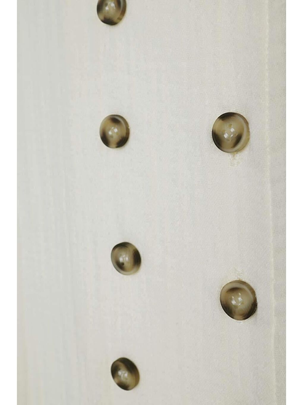 Ekru Kemik-%100 Pamuklu Çift Düğmeli Gömlek Tunik-5