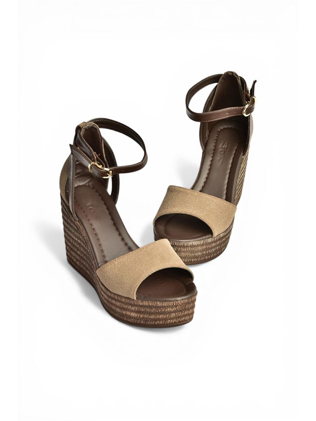 Kahverengi Kadın Dolgu Topuklu Ayakkabı Y996559102-1